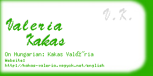 valeria kakas business card